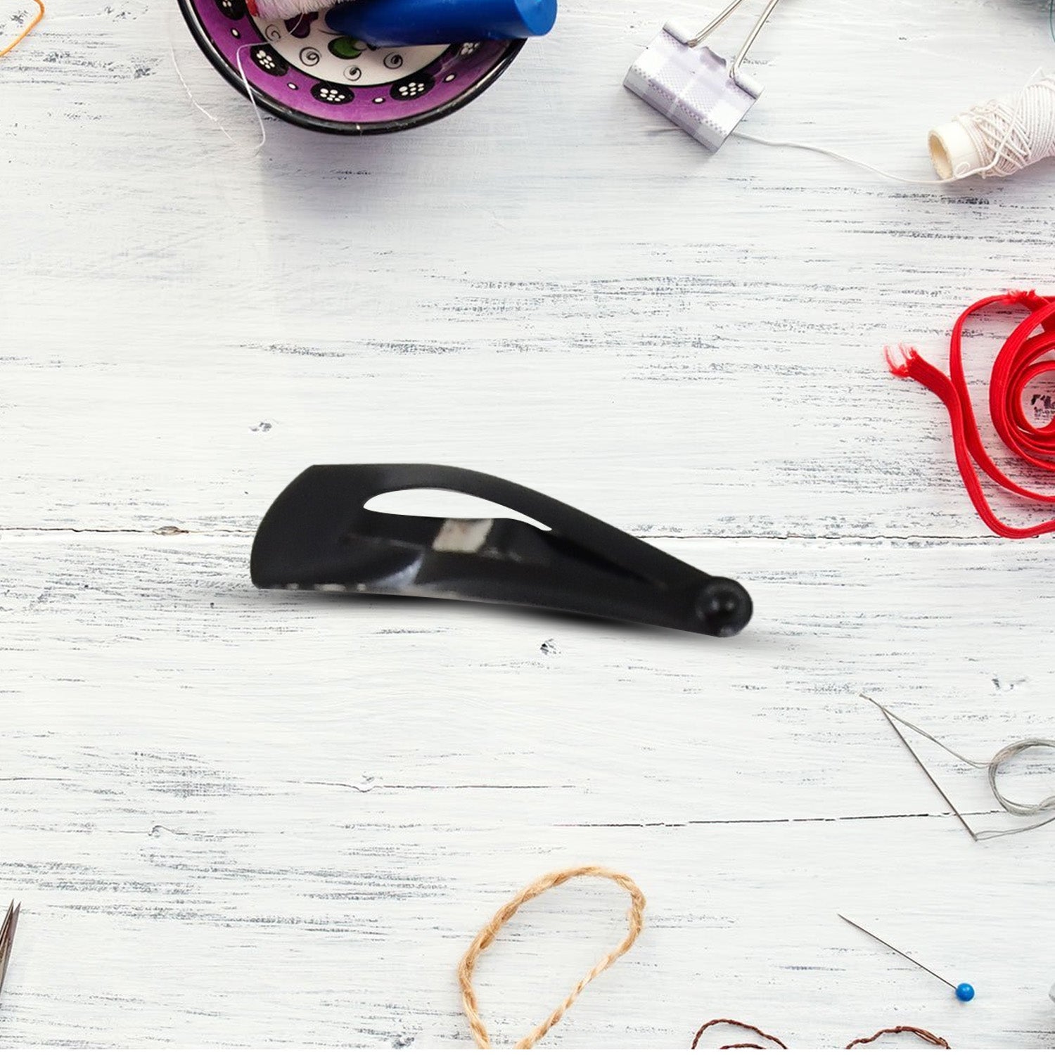 Set of 12 Wukusy Metal Tik Tak Hair Clips with shiny finish, ideal for stylish hair accessories and styling.