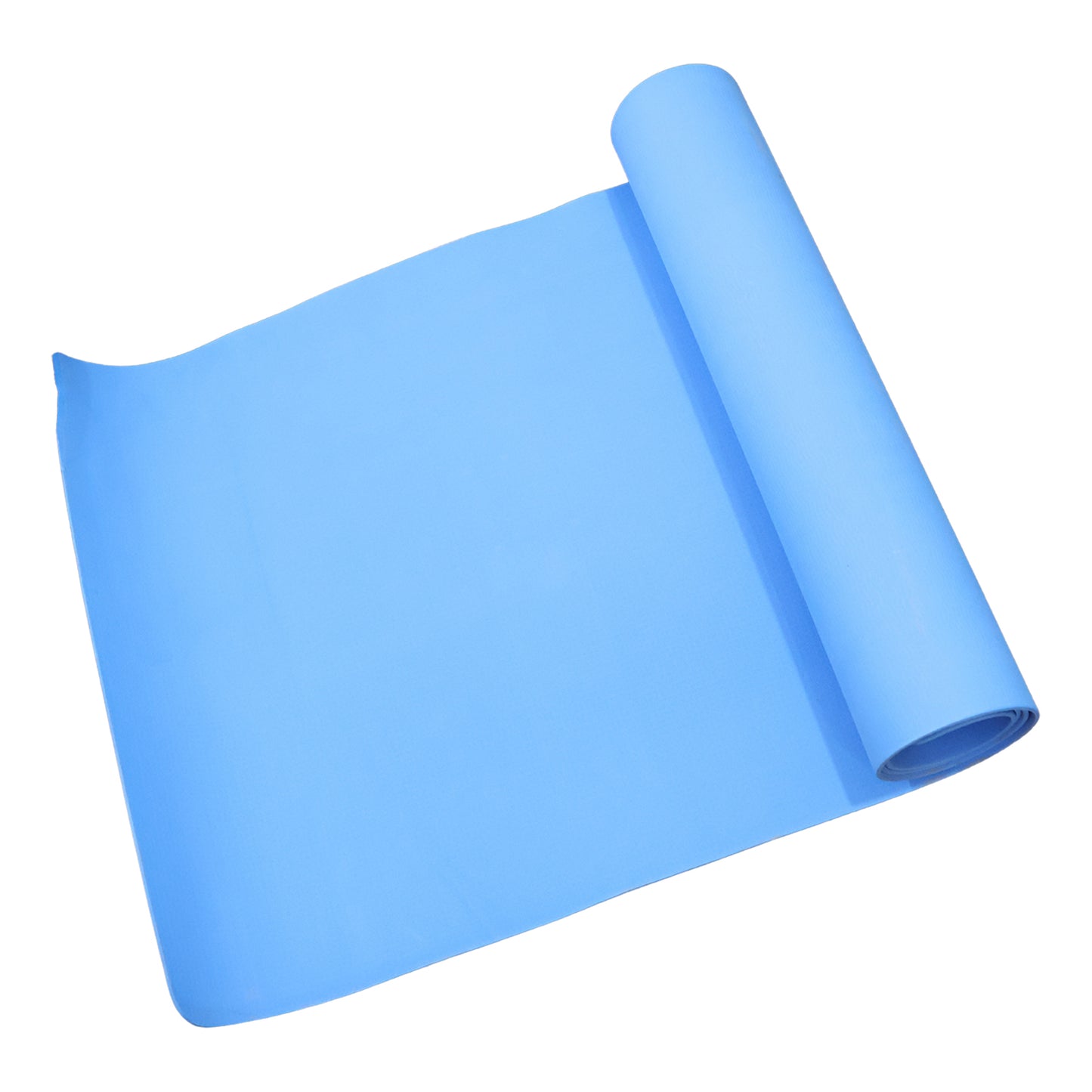 Wukusy premium non-slip yoga mat laid out on a wooden floor, ideal for home or gym exercise sessions.