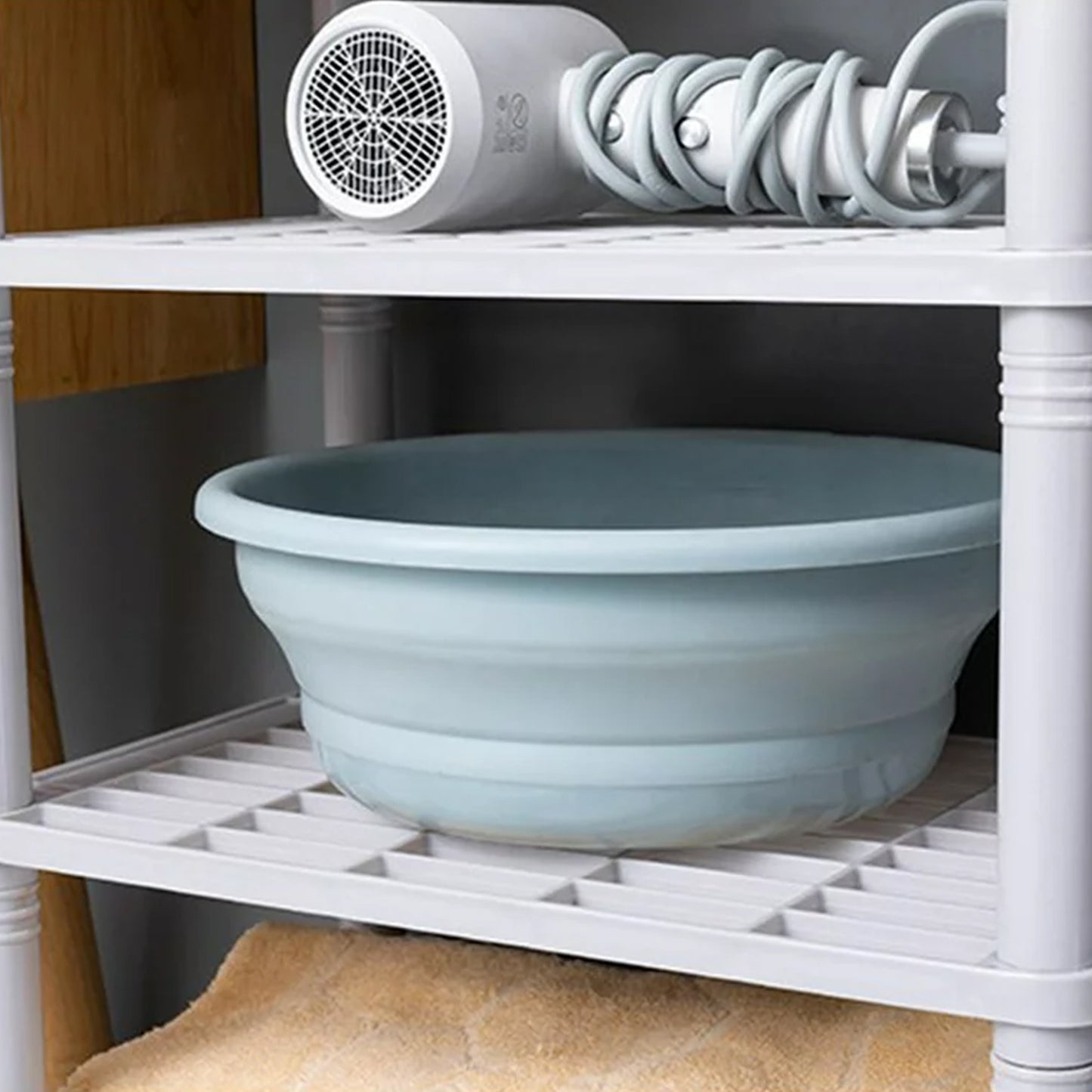 Wukusy 4-layer multifunctional storage shelf organizer for kitchen or bathroom, narrow rack with multiple tiers for efficient storage.