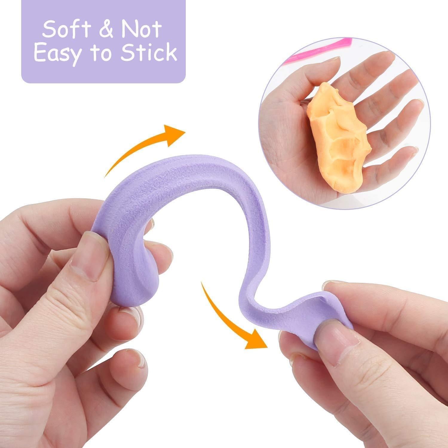 Wukusy 1918 Non-toxic Creative Dough Clay Moulds in 5 colors, pack of 6 toys for kids' crafting and imaginative play.