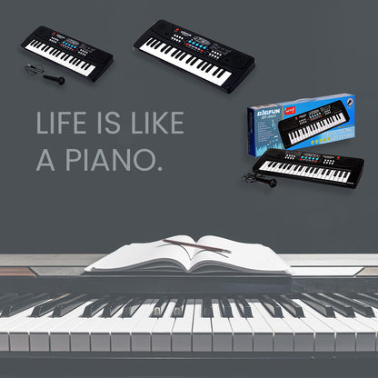 Wukusy 37-key piano musical keyboard for kids with microphone, colorful toy keyboard for beginner music play