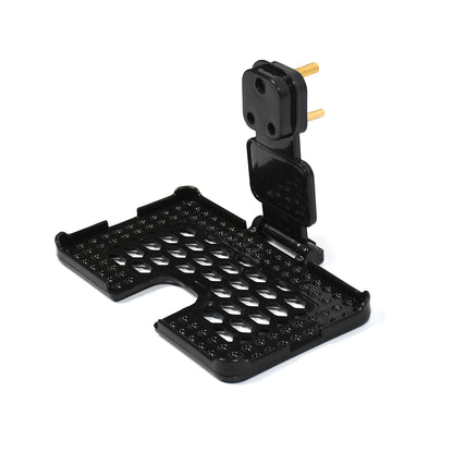 Black Wukusy multi-purpose wall holder stand for mobile charging, fits into socket and hangs mobile devices securely.