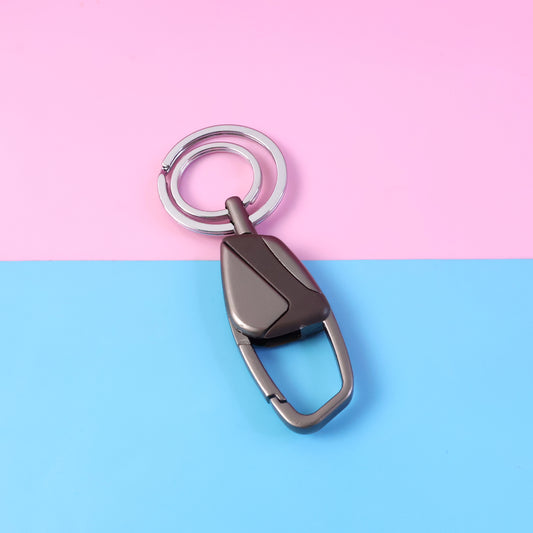 Wukusy heavy-duty metal key holder with locking carabiner clip, durable and secure for organizing keys.