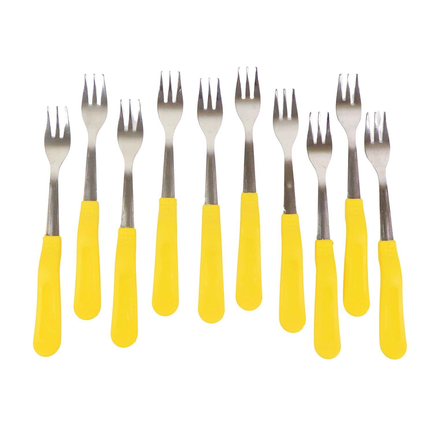 Wukusy Supermom premium stainless steel big fork set with six large forks for home and kitchen use.
