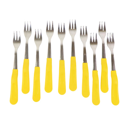 Wukusy Supermom premium stainless steel big fork set with six large forks for home and kitchen use.