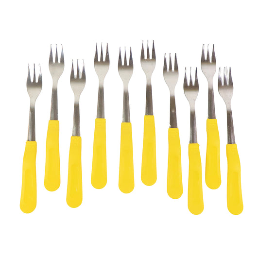 Wukusy Supermom premium stainless steel big fork set with six large forks for home and kitchen use.