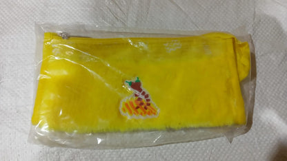 Wukusy 7046 smart design double pocket washable pencil pouch with zipper, large capacity for school or travel stationery.