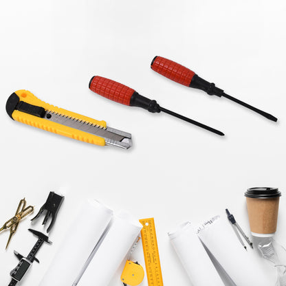 Wukusy 4-in-1 hand tool kit for home maintenance and repairs, includes screwdriver, pliers, wrench, and utility knife set.