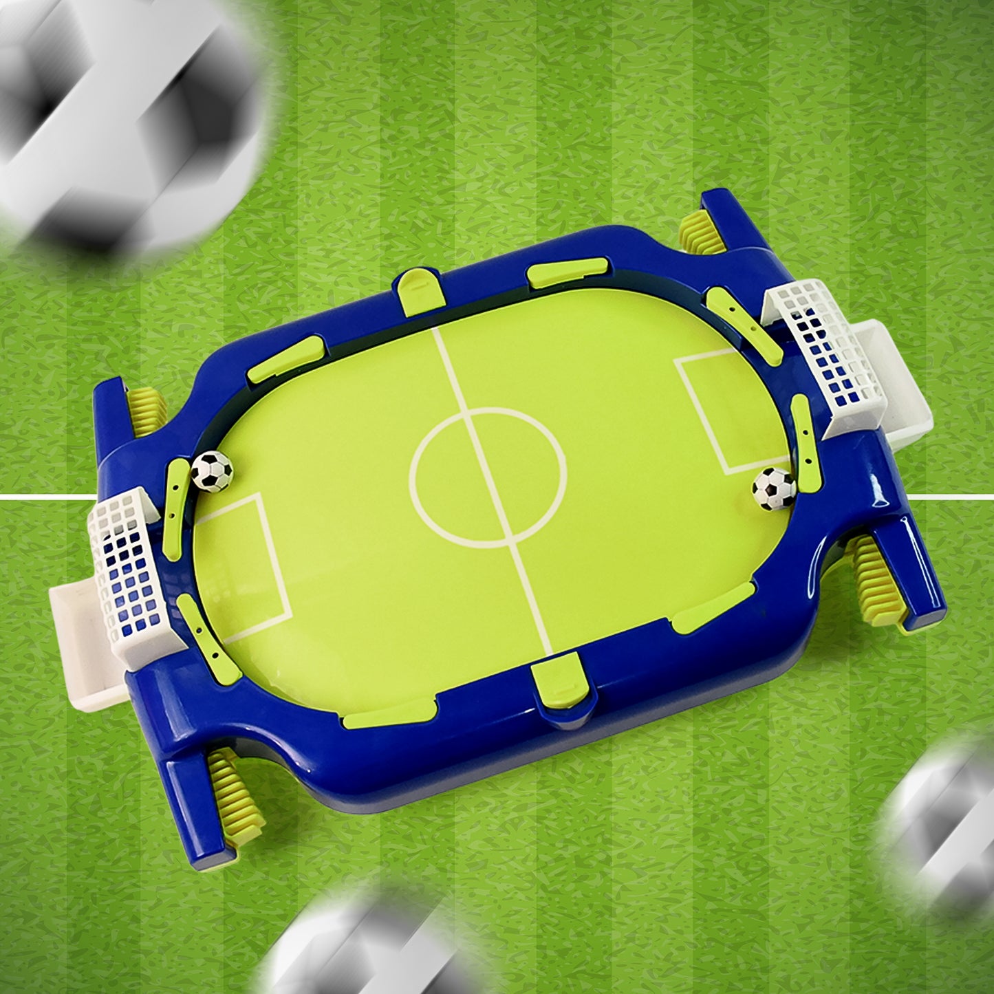 Wukusy Aditi Interactive Tabletop Football Flickers toy set with miniature football figures on a game board for fun play.