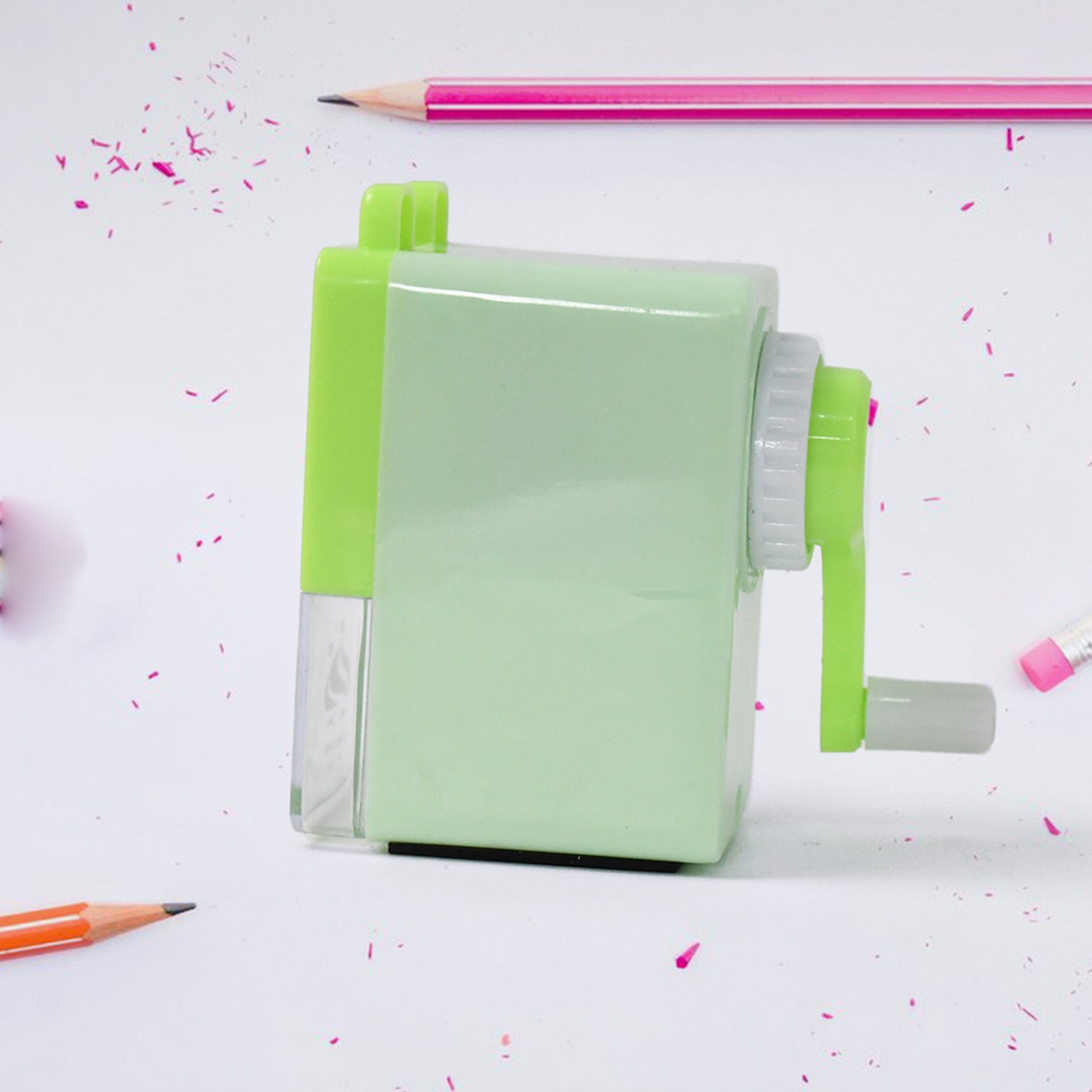 Wukusy office table pencil sharpener for pencils, compact and durable, designed for efficient sharpening in office or school settings.