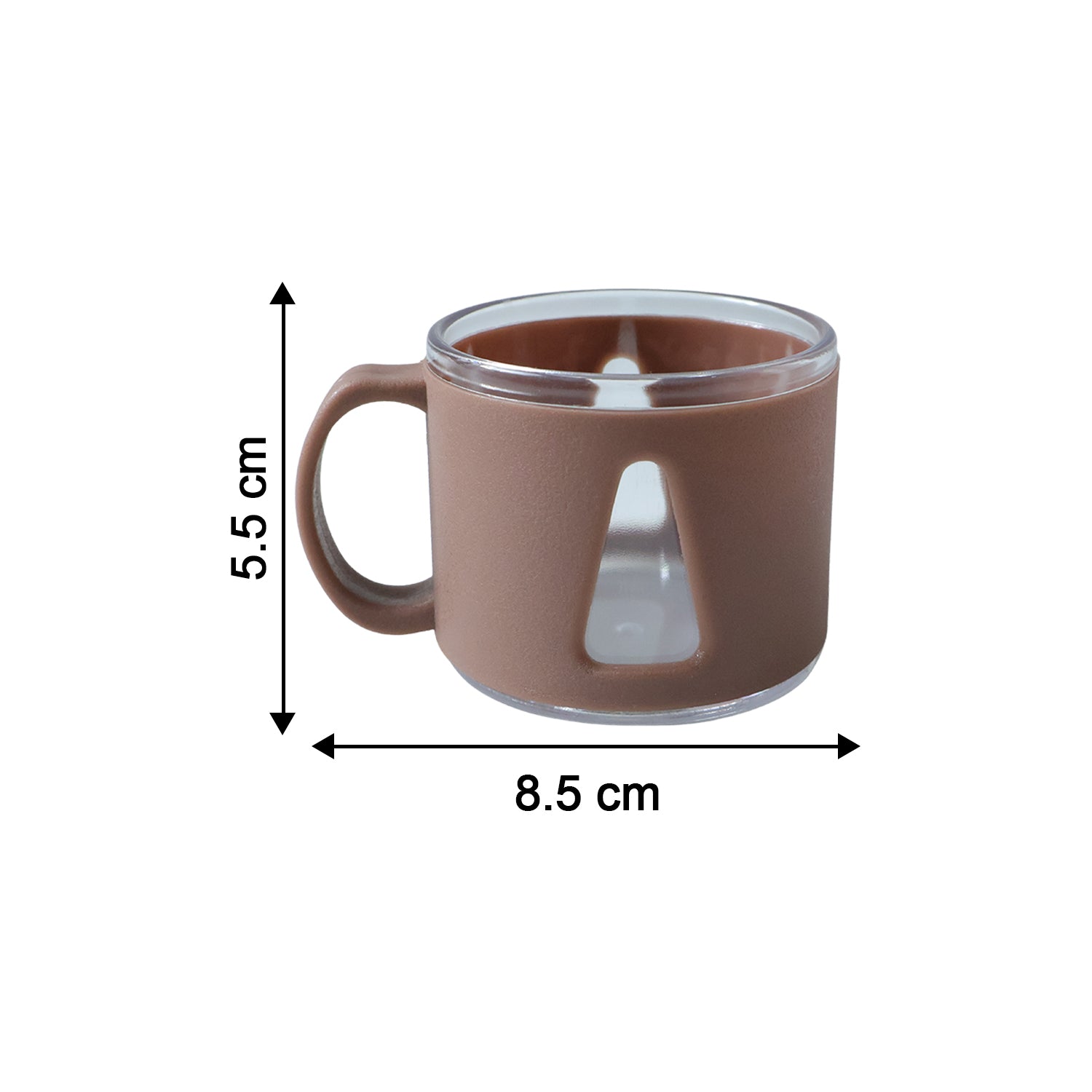 Six Wukusy premium round tea cups set with elegant white ceramic design, perfect for serving tea in a stylish way.