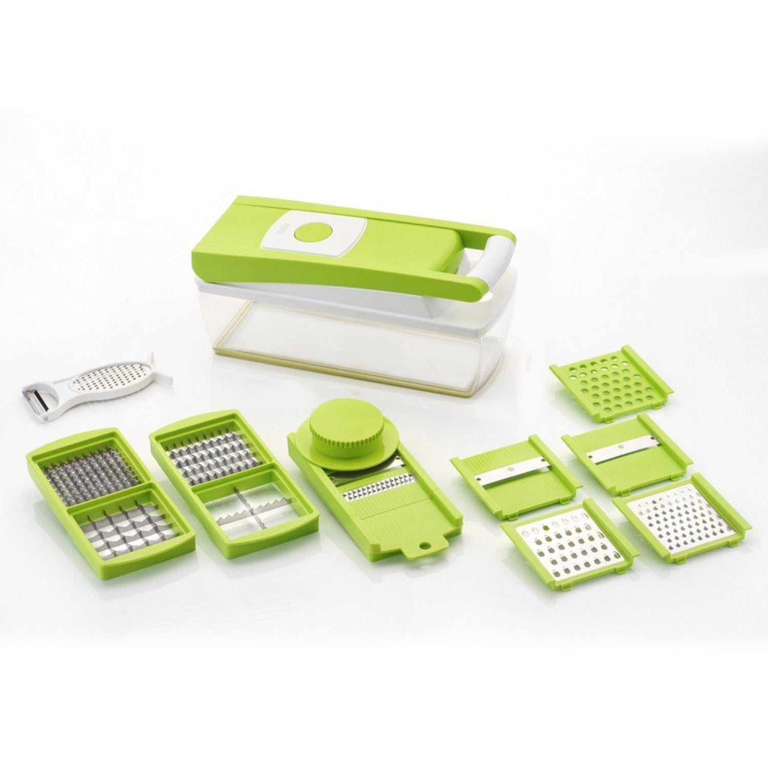 Wukusy 8110 House Of Sensation Snowpearl 14-in-1 Quick Dicer with stainless steel blades and ergonomic handle.