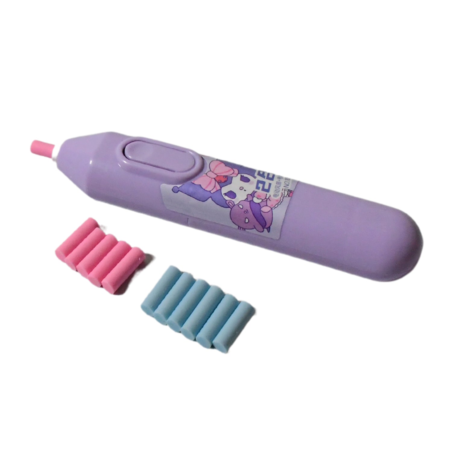 Wukusy electric eraser kit with automatic battery-operated eraser and 10 refills, suitable for drawing, sketching, and drafting.