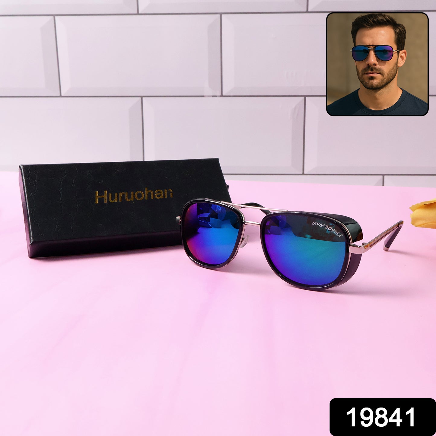 Wukusy polarized aviator sunglasses with metal frames and dark tinted lenses, stylish and UV protection for outdoor wear