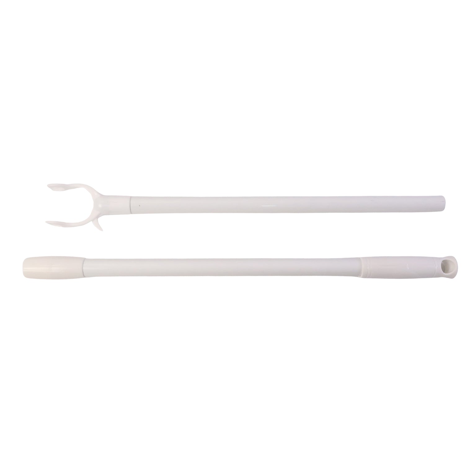 Wukusy premium long reach clothes hook rod, 86 cm, mounted on wall for hanging garments in home improvement setting
