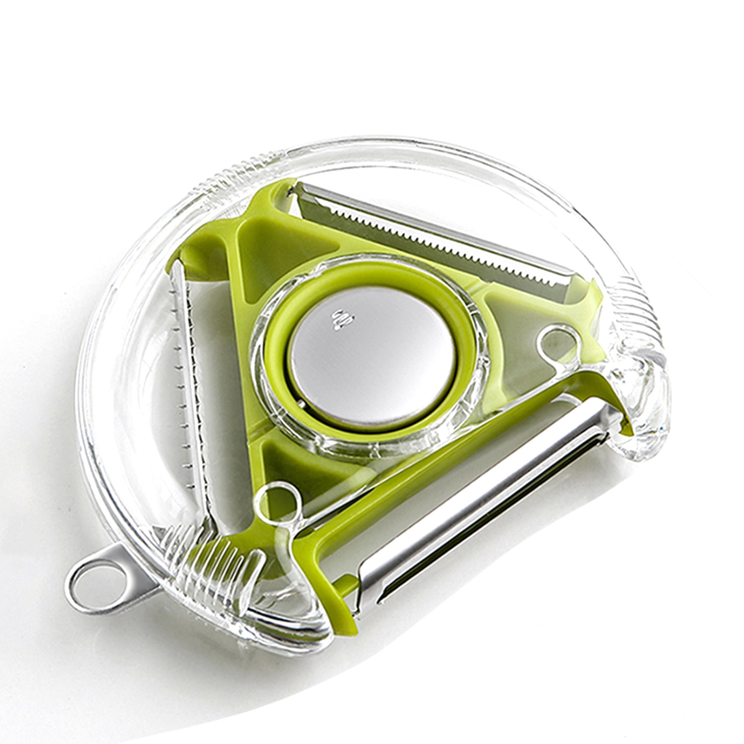 Wukusy round planer peeler and cutter vegetable slicer with stainless steel blade for peeling and slicing in the kitchen