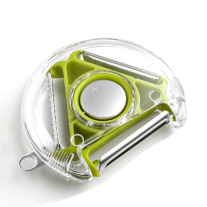 Wukusy round planer peeler and cutter vegetable slicer with stainless steel blade for peeling and slicing in the kitchen