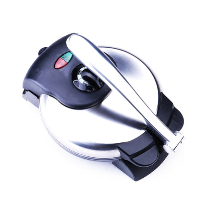 Wukusy Orbit Roti and Khakra Maker with 1000W power, showing the appliance with a sleek design and control knobs in a home kitchen setting.
