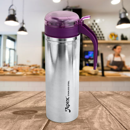 Wukusy Apex 750ml stainless steel oil pourer for kitchen use, with a sleek design and easy pour spout.