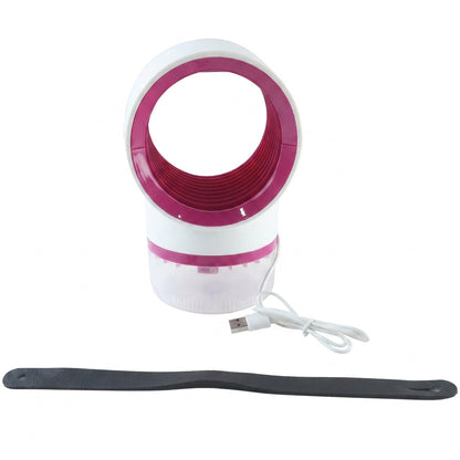 Wukusy electric USB mosquito killer lamp with handle, portable trap featuring suction mechanism and sleek design.