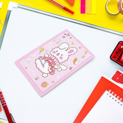 Wukusy 4298 kids stationery kit with wooden pencil sharpener, eraser, small diary, and school supplies in a 9-piece set.