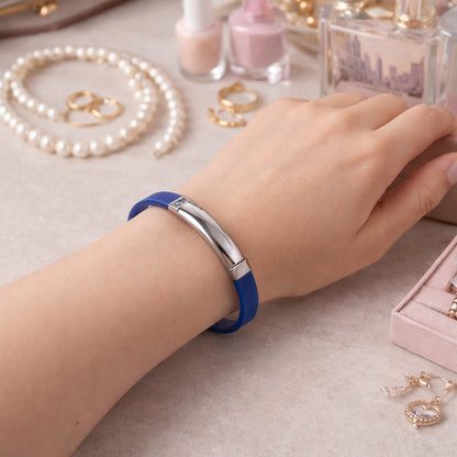 Elegant Wukusy premium fancy wrist bracelet featuring intricate design and silver-tone finish, worn on a wrist in the image.