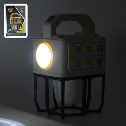 Wukusy solar portable camping lantern with three light modes, compact design, ideal for outdoor camping and camping trips