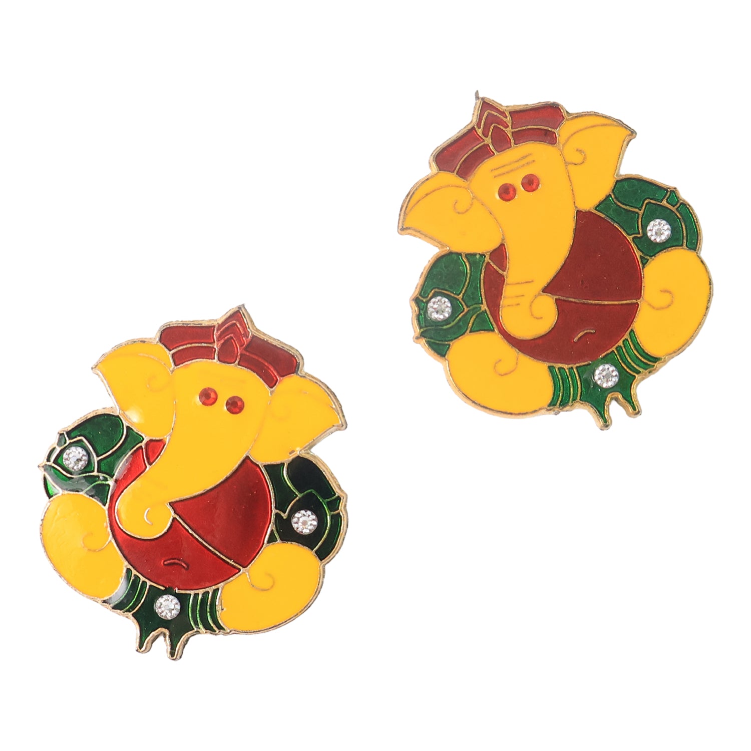 Decorative Lord Ganesha wall hanging stickers from Wukusy, featuring vibrant, detailed Ganesha designs for home decor.