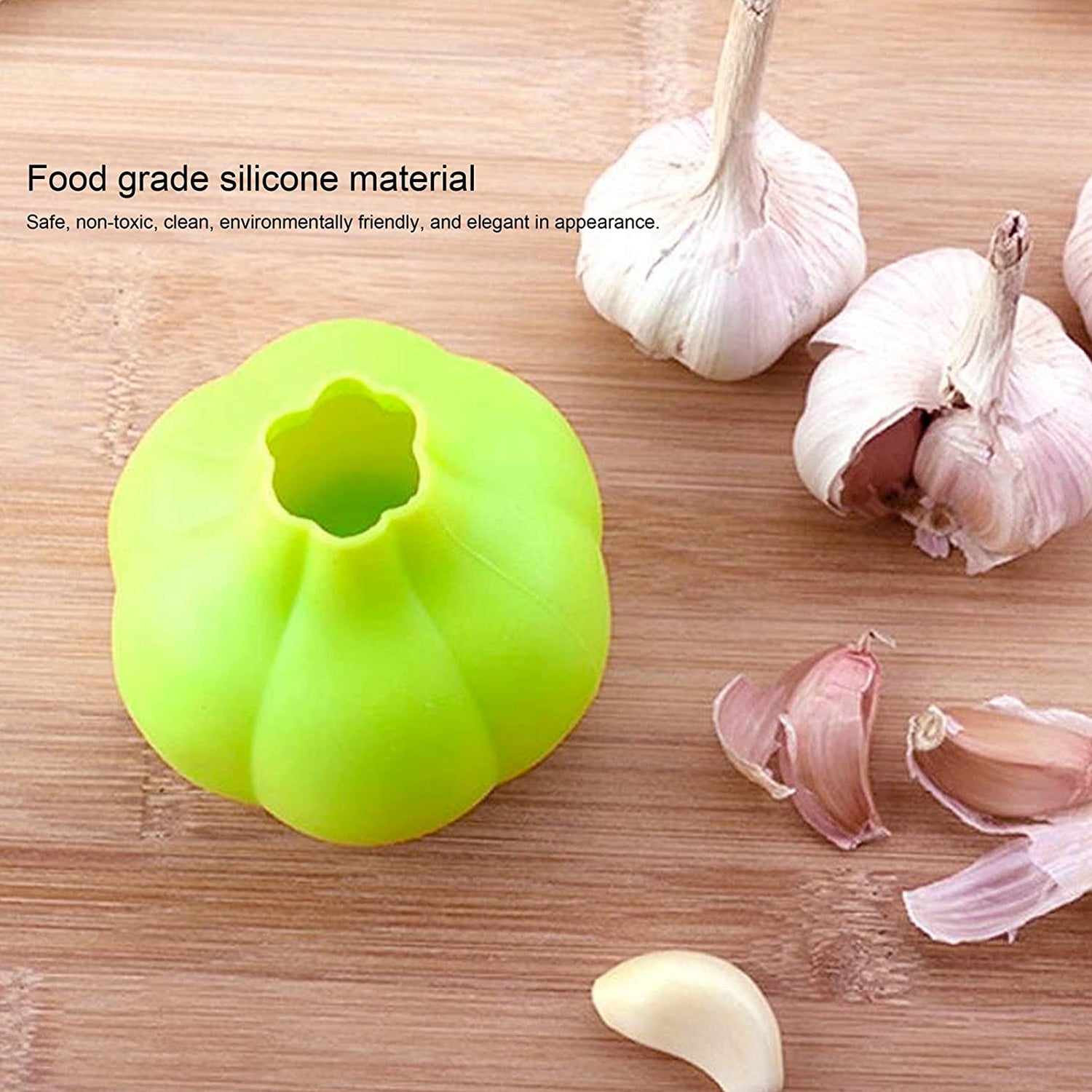 Wukusy 2205 silicone ginger garlic manual peeler, a kitchen tool with a textured surface for easy peeling of ginger and garlic cloves.