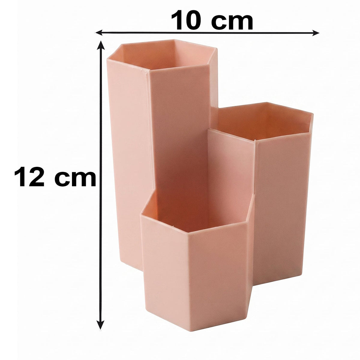 Wukusy plastic multi-compartment desktop organizer box for pens and stationery on a clean desk surface