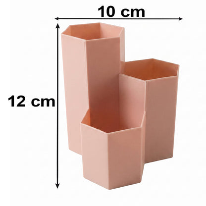 Wukusy plastic multi-compartment desktop organizer box for pens and stationery on a clean desk surface