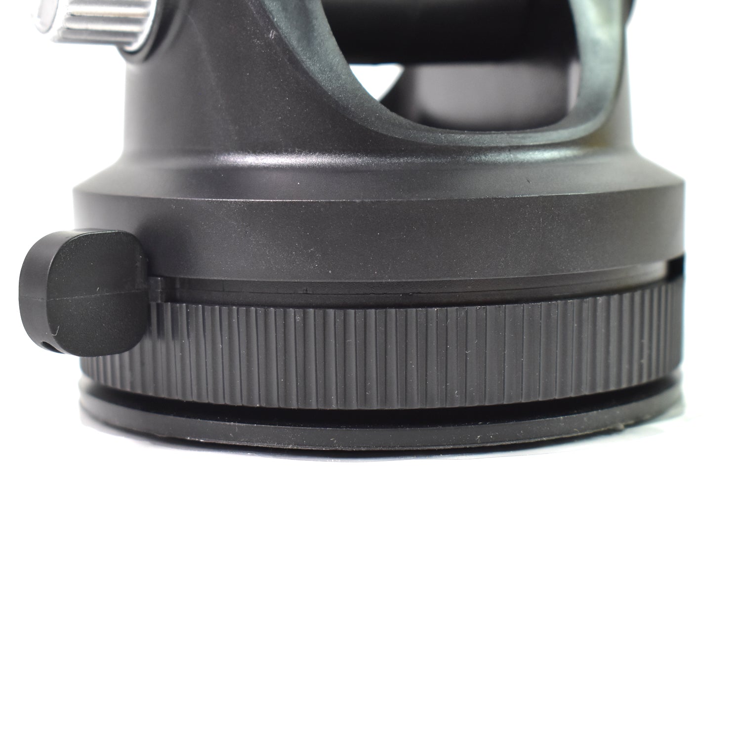 Wukusy adjustable long-arm suction cup car phone holder attached to a vehicle dashboard holding a smartphone.