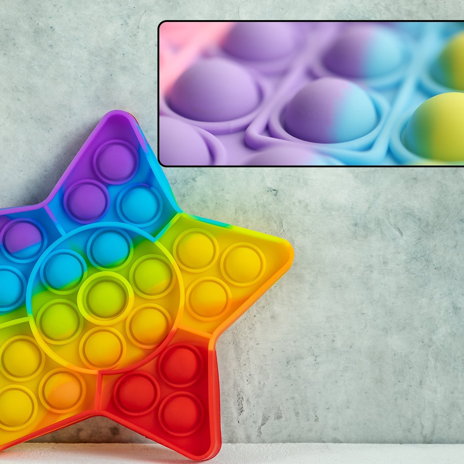 Wukusy 8067 Star fidget toy and tool for kids, colorful toy used for playing and fidgeting fun.