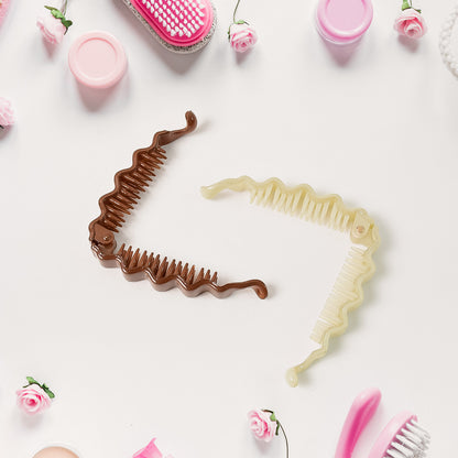 Wukusy plastic hair claw clip in mixed colors, strong and durable for securing hair comfortably