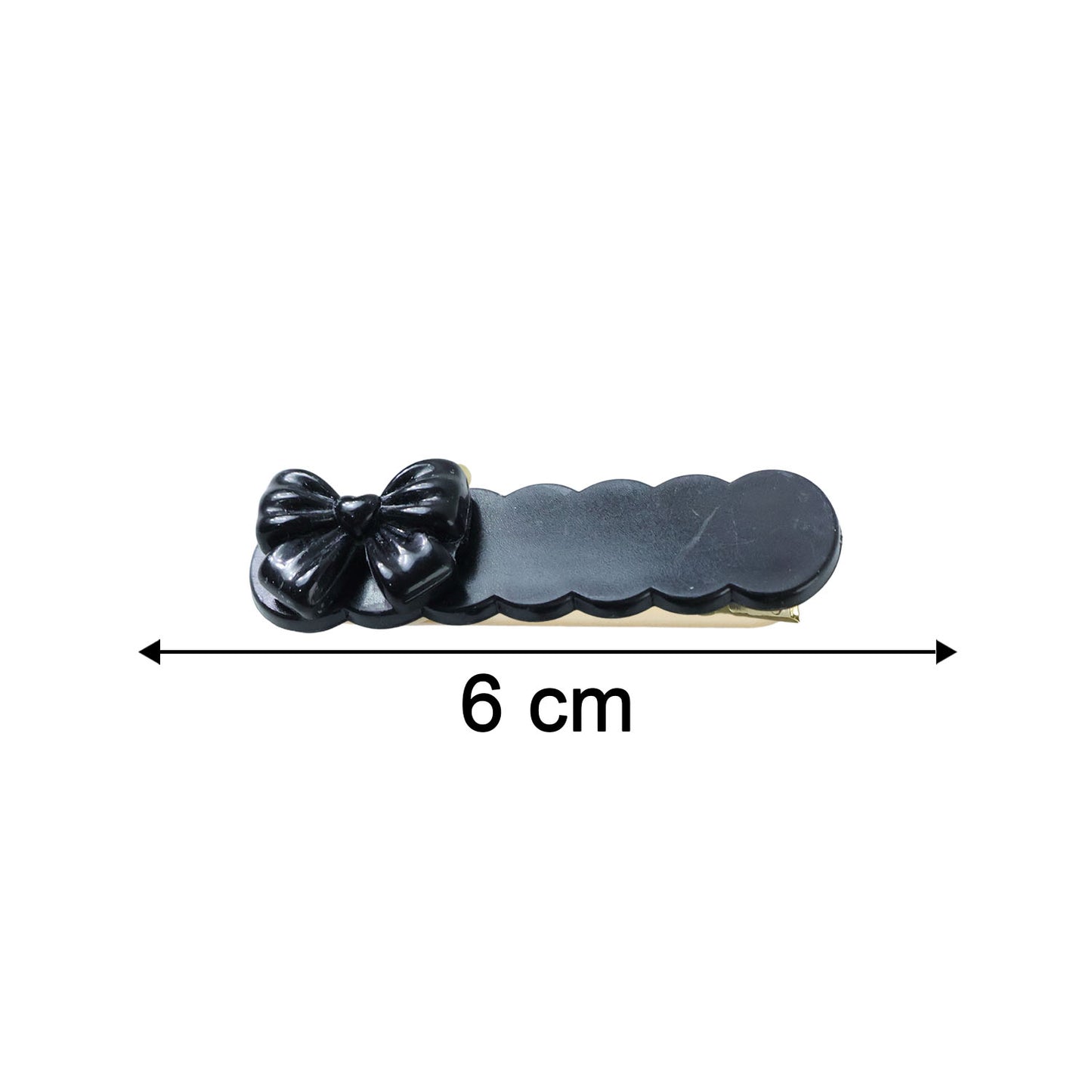 Set of three elegant black bow decorative hair clips by Wukusy, featuring stylish accessories for hair styling.