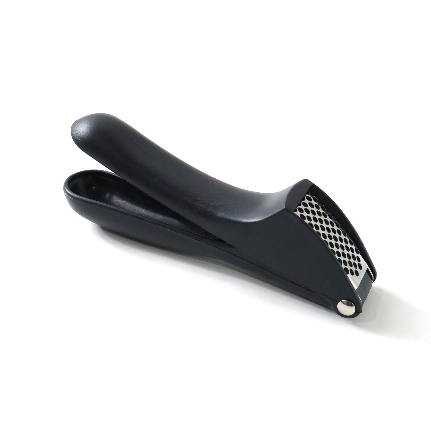 Wukusy manual garlic press crusher tool with stainless steel design, perfect for efficiently crushing garlic cloves.