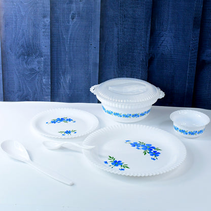 Wukusy 36-piece premium dinner set with plates, bowls, and cups arranged on a table for a stylish meal setting