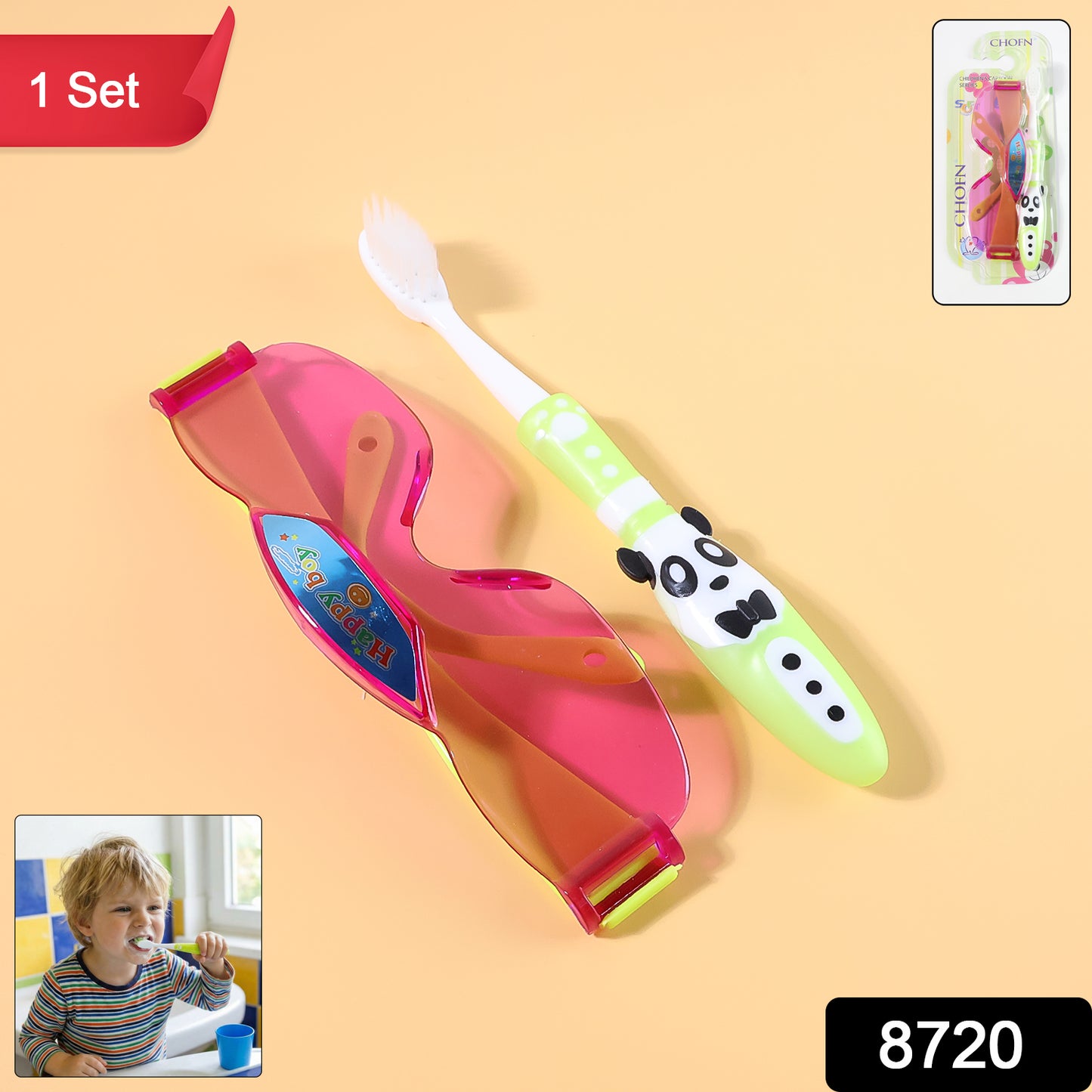 Wukusy kids toothbrush and sunglasses toy set for baby care, featuring colorful toothbrush and playful sunglasses for children