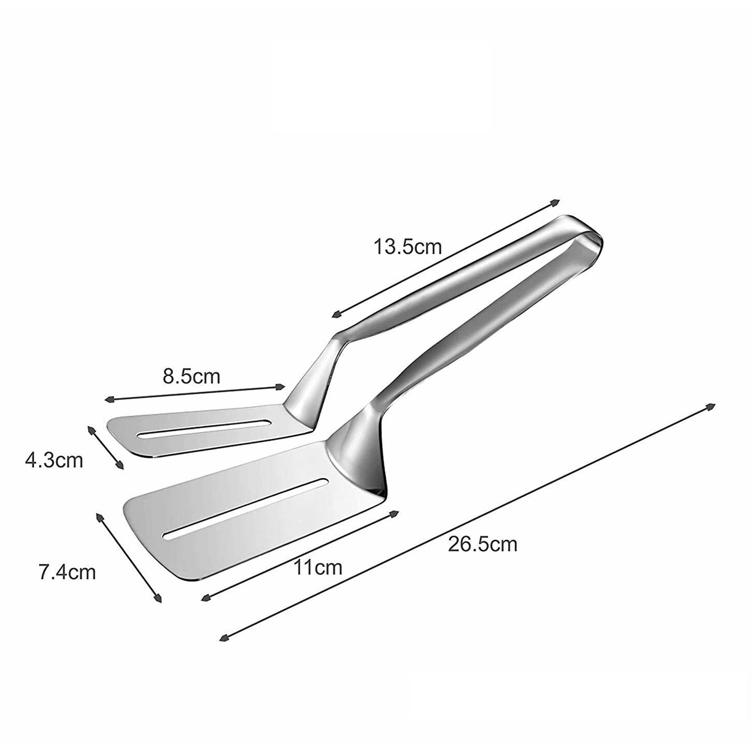 Wukusy 2919 multifunction cooking and serving turner, stainless steel BBQ steak clip, kitchen tong for frying and grilling.