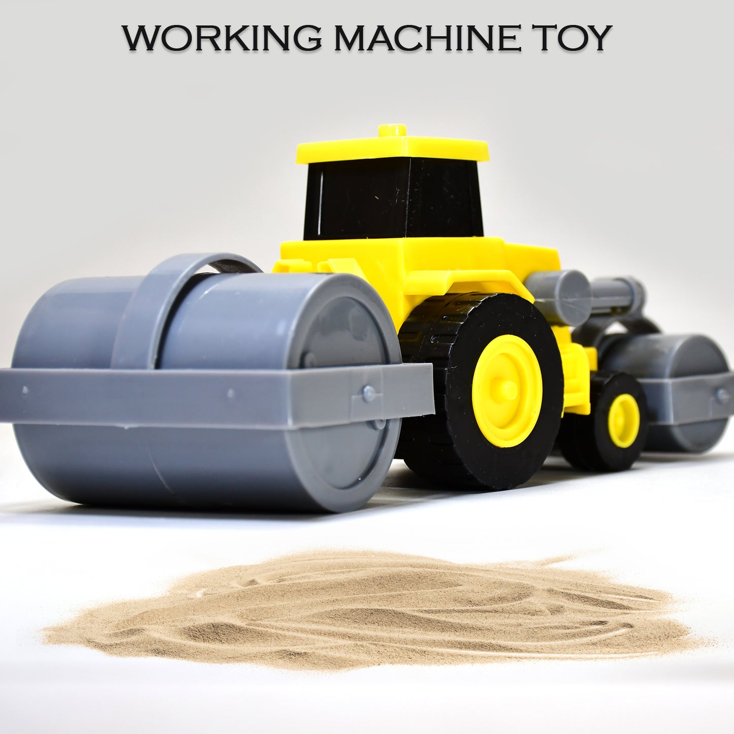 Wukusy 1952 Mini Friction Power Construction Excavator Loader toy for kids, featuring detailed construction vehicle design.