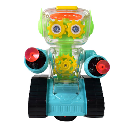 Wukusy Gear Robot Car toy for kids, featuring a colorful plastic robot vehicle with gears and playful design.