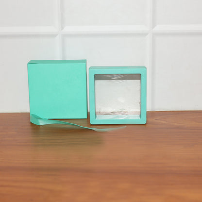Transparent jewelry display box, 7x7 cm, Wukusy home improvement accessory for showcasing rings and small jewelry pieces.