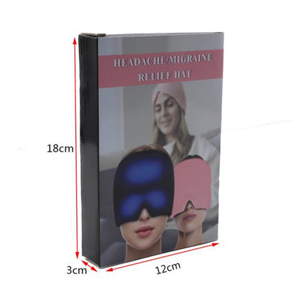 Wukusy headache relief hat and migraine cap with ice head wrap, designed for tension headaches, sinus relief, and puffiness.