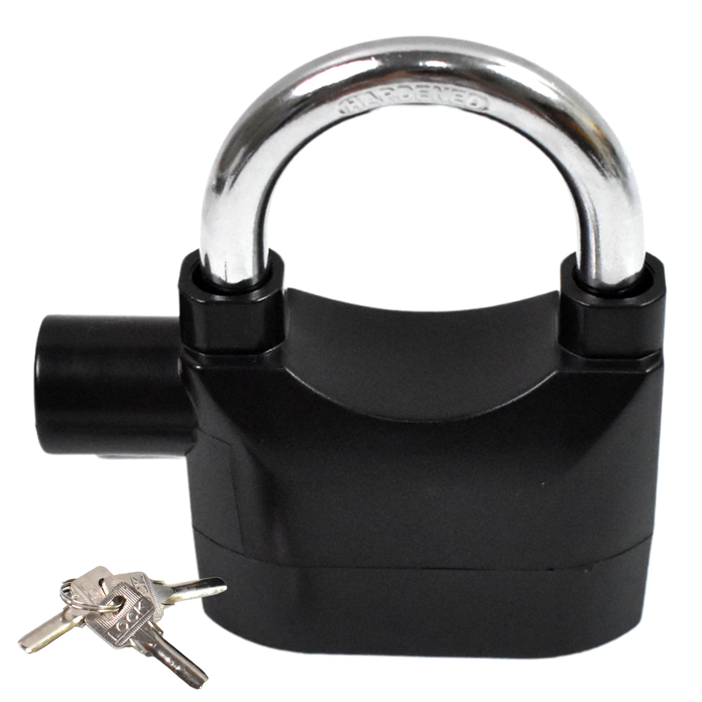 Wukusy plastic waterproof siren alarm lock with three keys, ideal for home security and improvement.