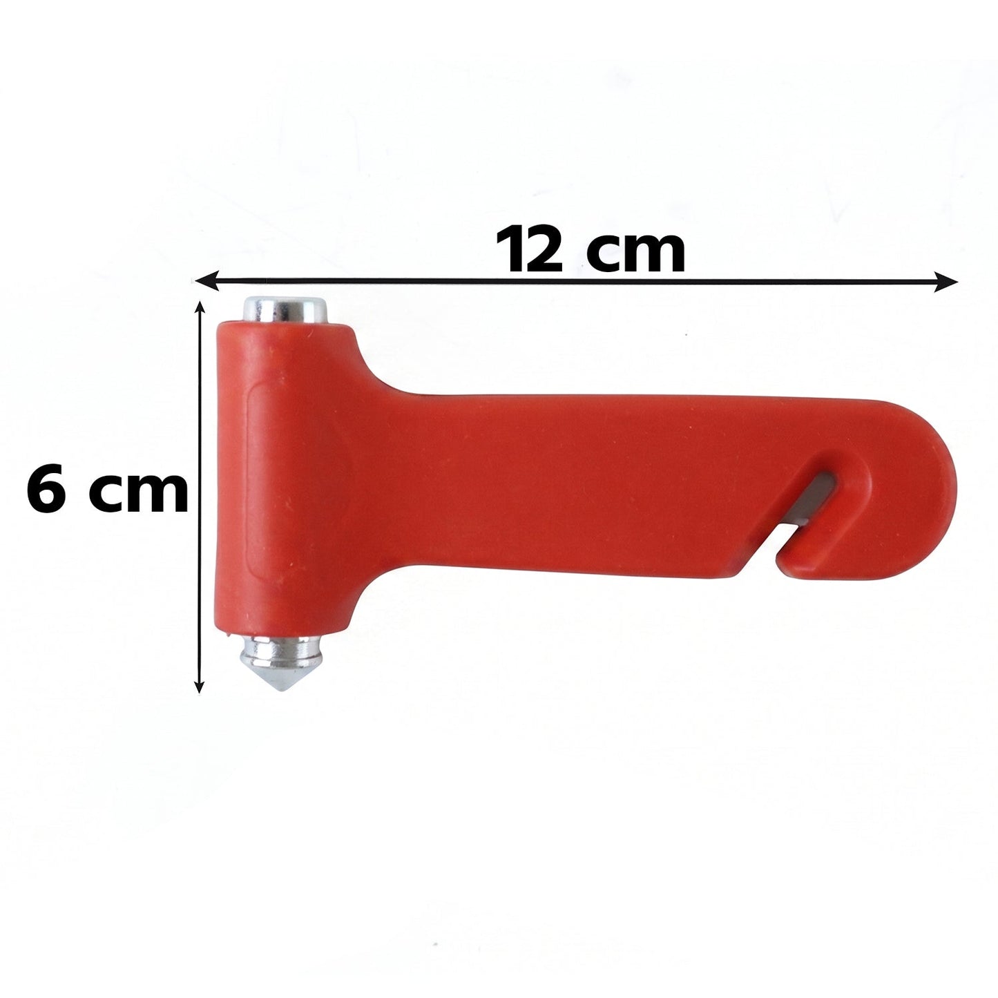 Wukusy 2-in-1 car safety hammer with emergency window breaker and seatbelt cutter, compact and portable for vehicle safety.
