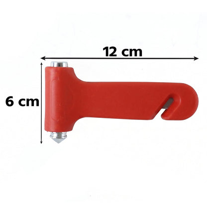 Wukusy 2-in-1 car safety hammer with emergency window breaker and seatbelt cutter, compact and portable for vehicle safety.