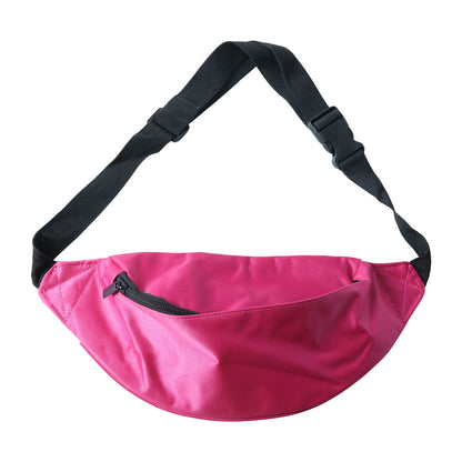 Lightweight Wukusy adjustable waist bag with zipper, designed for travel, featuring a compact fanny pack style with adjustable strap.
