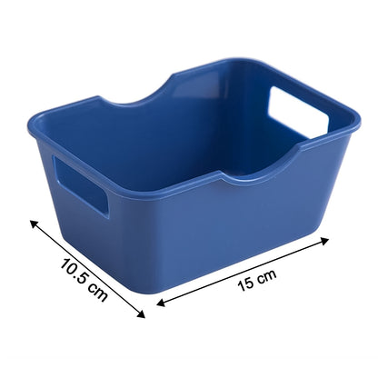 Wukusy multi-purpose storage basket organizer in white, measuring 15x10.5 cm, with a woven design for versatile organization.