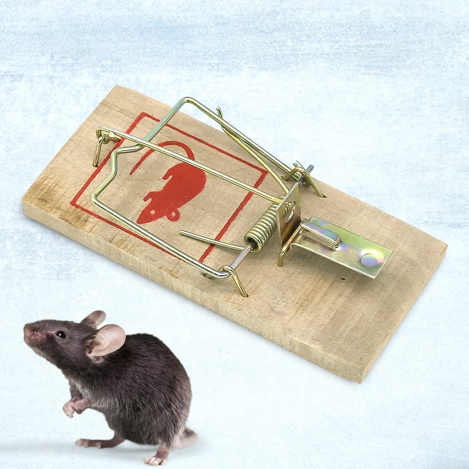 Wukusy wooden mouse trap for home and kitchen, featuring a simple, eco-friendly design with a spring-loaded mechanism.