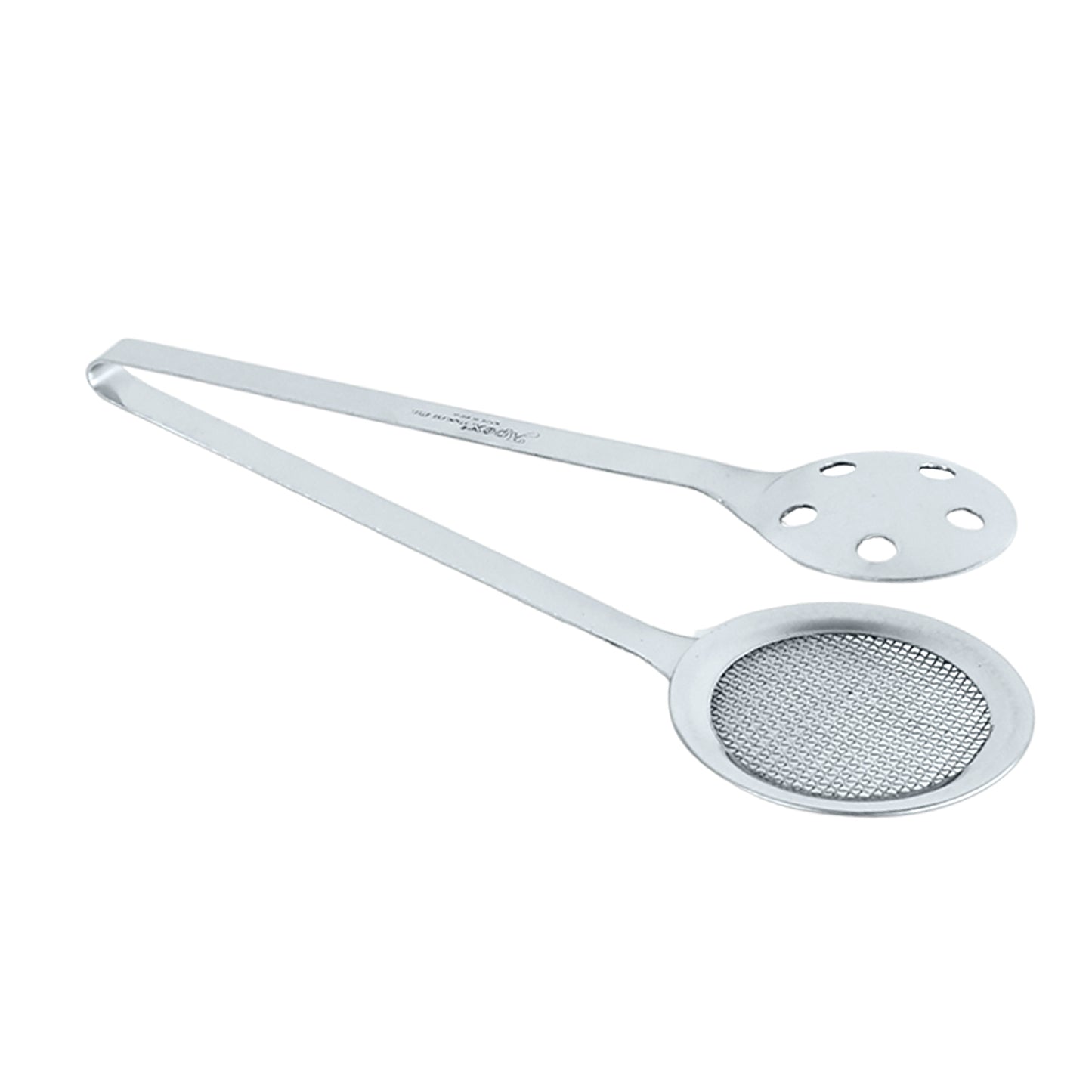 Wukusy Apex stainless steel skimmer serving tong with long handle, ideal for kitchen cooking and serving tasks.